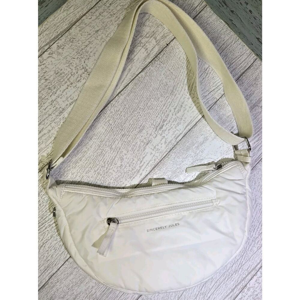 Sincerely JULES White Waist Purse Belt Bag Fanny Pack 12x6" NEW